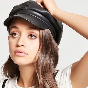 Forever 21 Faux Leather Cabby Hat